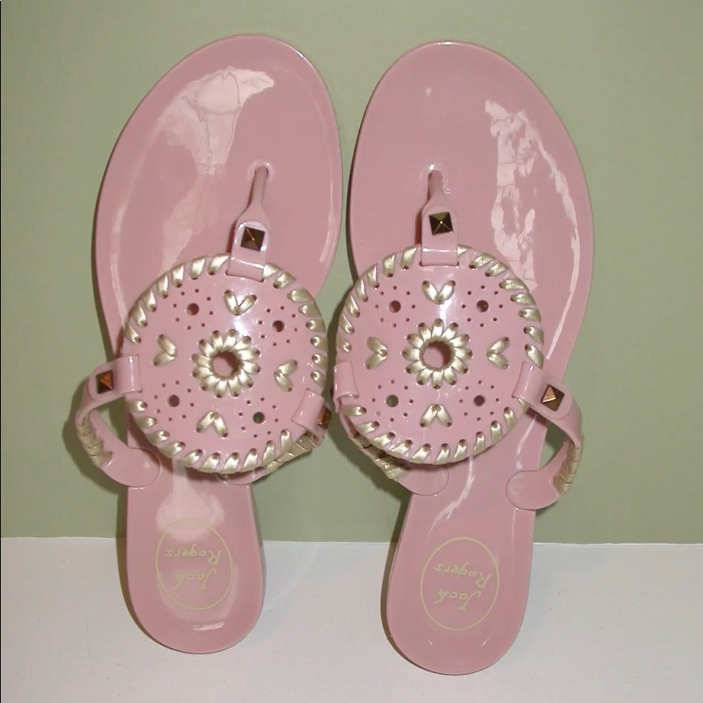 Jack Rogers Blush Georgica Jelly Sandals 8